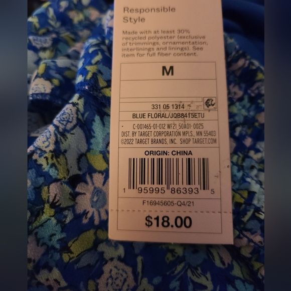 Wild Fable Floral Skirt - Blue Medium - Picture 2 of 9